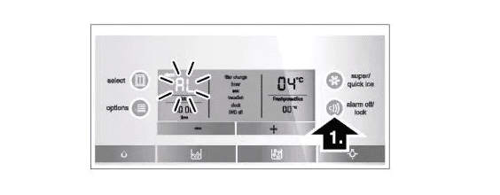 Tín hiệu cảnh báo cửa - Hướng dẫn sử dụng tủ lạnh Bosch side by side